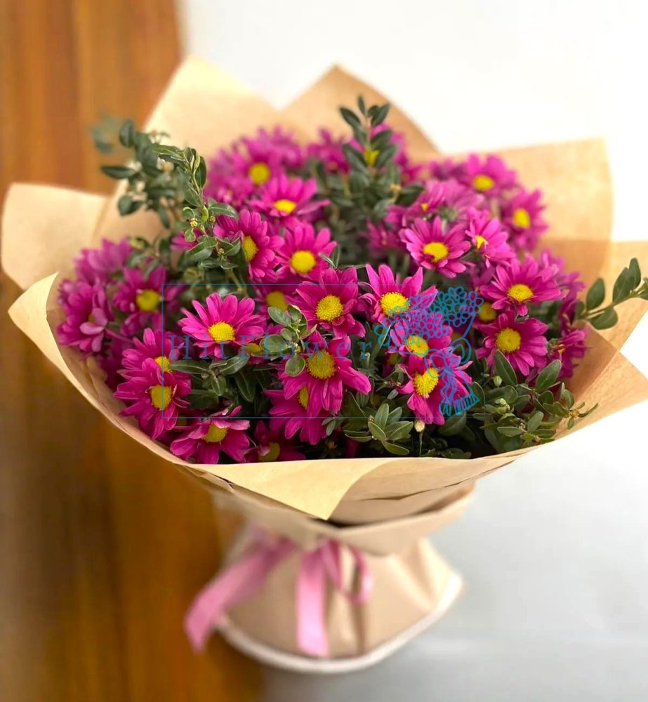 Букет цветов из: Хризантемы